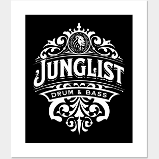 JUNGLIST  - Drum & Bass Ornament (white) Posters and Art